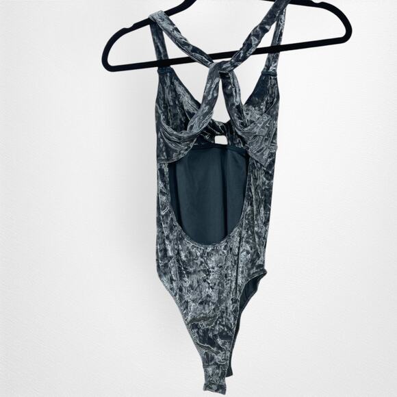 Aerie Women's Blue and Silver Bodysuit Medium M - Picture 5 of 7